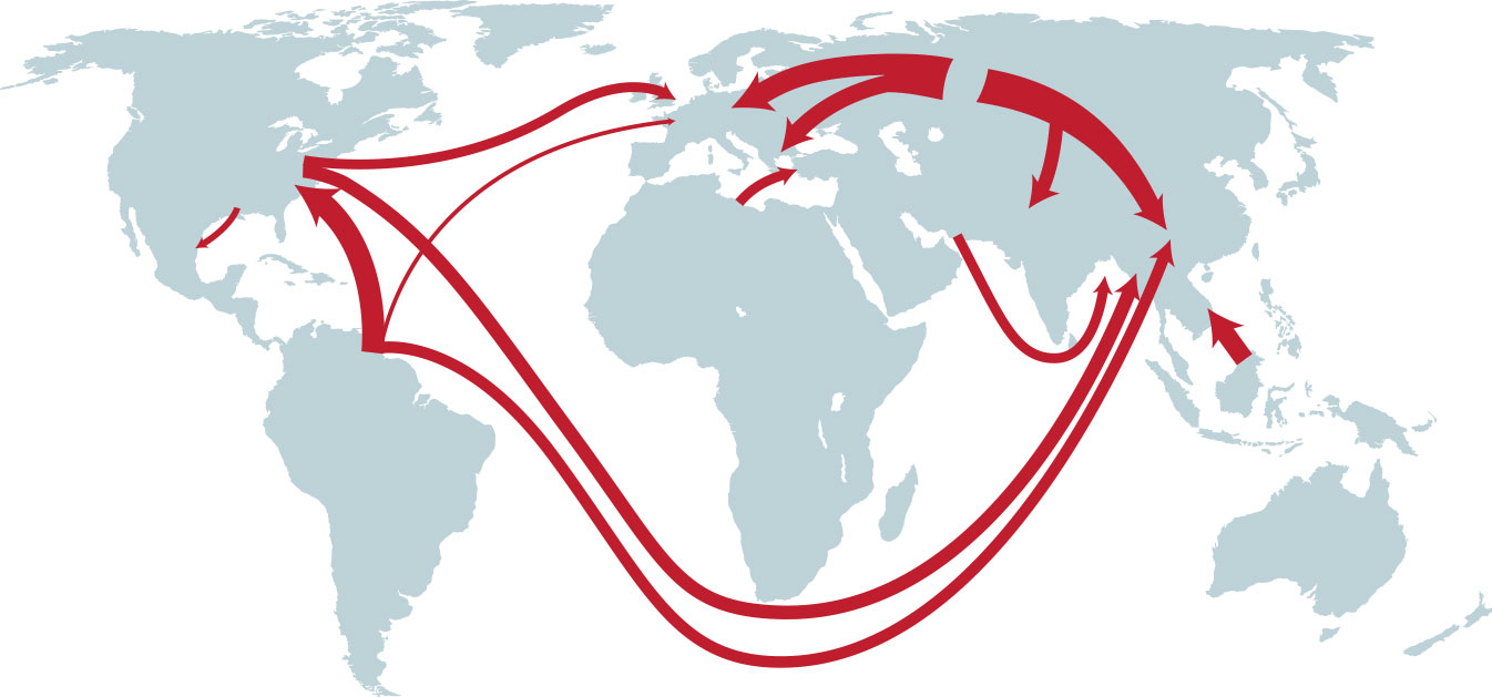 FIGURE 1. DRI/HBI trade map (from Midrex Technologies 2020 World Direct Reduction Statistics)