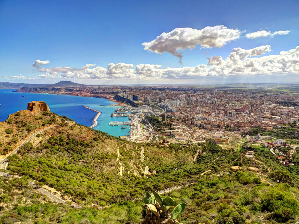 Oran, Algeria, looking east toward Tosyali Algérie in nearby Bethioua.